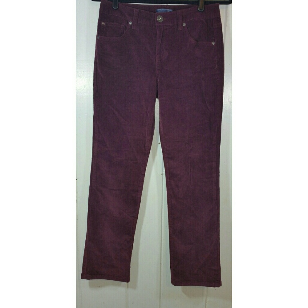 Bandolino Straight Leg Corduroy Slacks